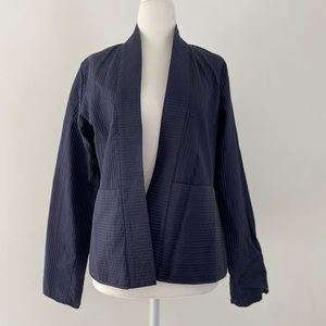 NWT Eileen Fisher navy silk kimono-style jacket